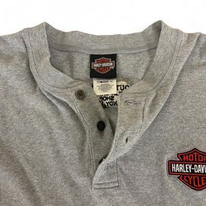 Harley Davidson grey henley long shirt